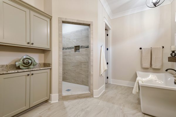 Walk-In Shower and Free Standing Tub